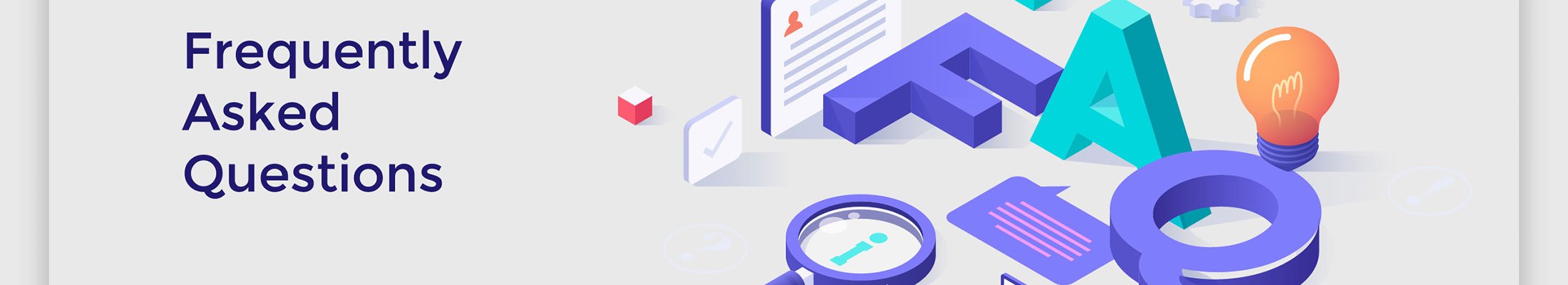 frequently asked questions with FAQ icons